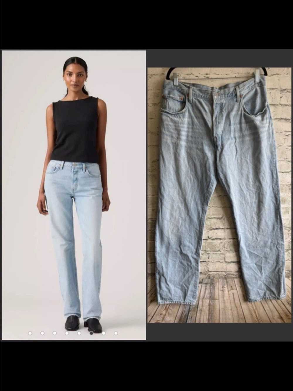 Levi’s 501 90s Jeans Light Wash Blue Straight Leg Relaxed Fit Button Fly